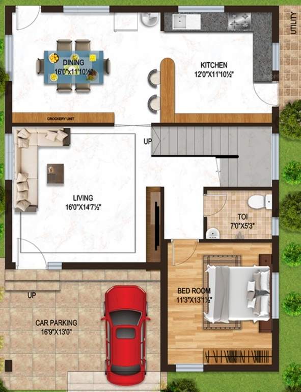 boppana s inuganti lakeview villas Floor Plan Ground Floor Plan