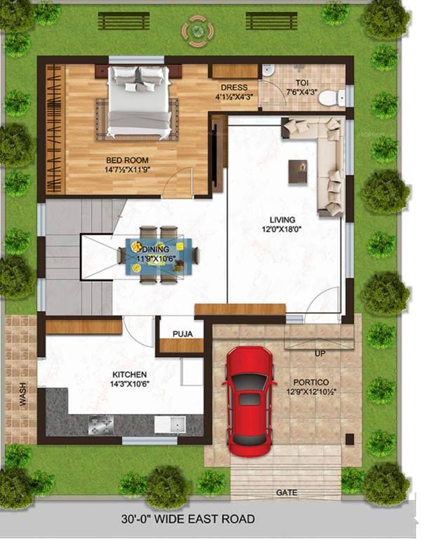 boppana s inuganti lakeview villas Floor Plan Ground Floor Plan