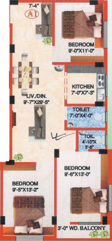 M A H Jai Ganesh Apartment 4