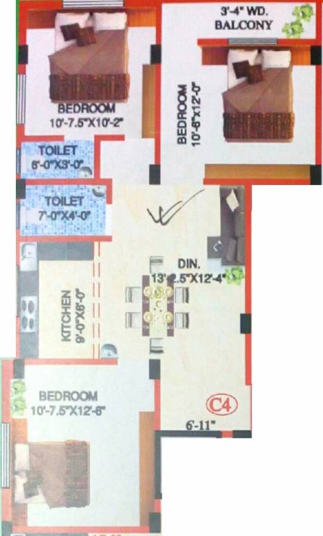 M A H Jai Ganesh Apartment 4