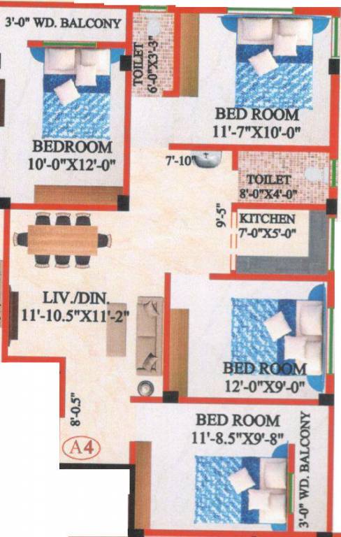 M A H Jai Ganesh Apartment 3