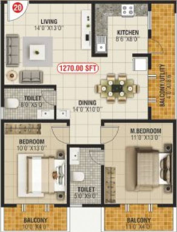 Bhoo Unnathi Vaibhavi (2BHK+2T (1,270 sq ft) 1270 sq ft) Bhoo Unnathi Vaibhavi (2BHK+2T (1,270 sq ft) 1270 sq ft)