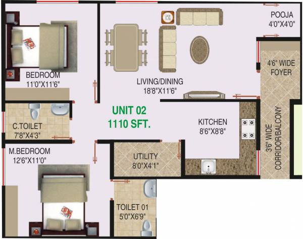 floorPlan of Eeshan Tulip