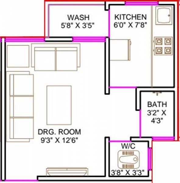 floorPlan of Devbhoomi Radhe Villa Residency
