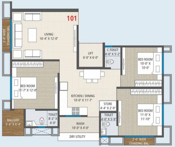 floorPlan of Anand Orchid Vivanta