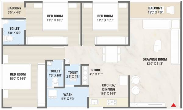 floorPlan of Rajvi Vedant Sky