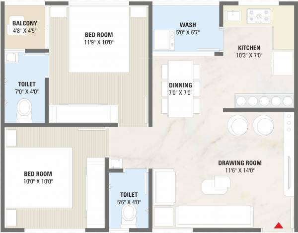 floorPlan of Rajvi Vedant Sky