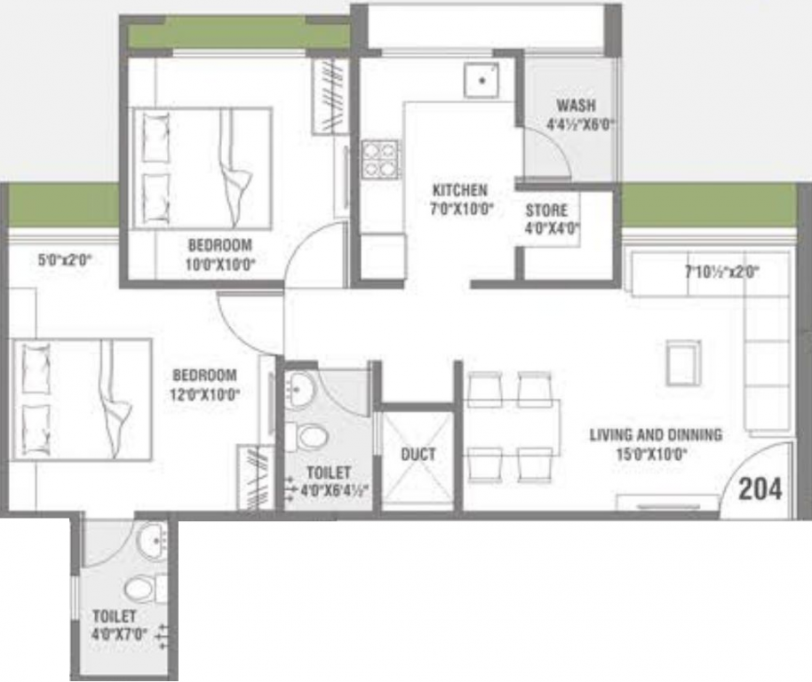 Shree Radha Jaldeep Icon Two (2BHK+2T (585.23 sq ft) 585.23 sq ft) Shree Radha Jaldeep Icon Two (2BHK+2T (585.23 sq ft) 585.23 sq ft)
