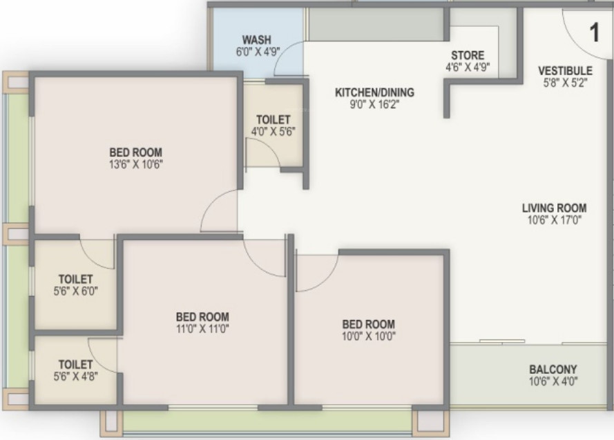 Krishna Dharti Saket Icon (3BHK+3T (885.98 sq ft) 885.98 sq ft) Krishna Dharti Saket Icon (3BHK+3T (885.98 sq ft) 885.98 sq ft)
