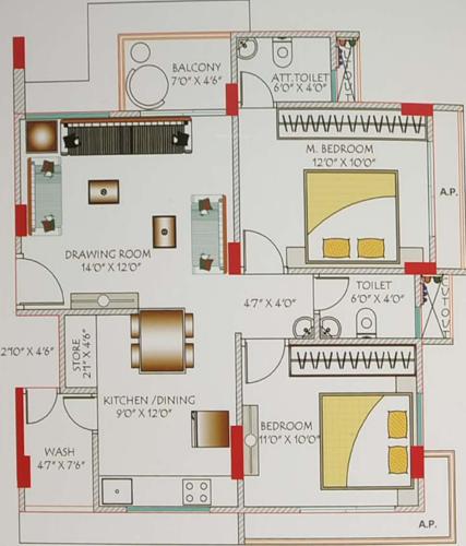 floorPlan of Yogi Parisar