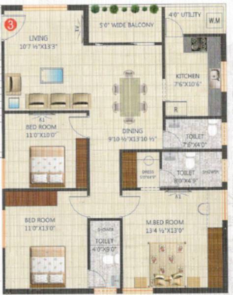  viswams-sunrise-b-wing Floor Plan Floor Plan