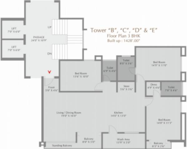 floorPlan of Vision Jumeirah Park