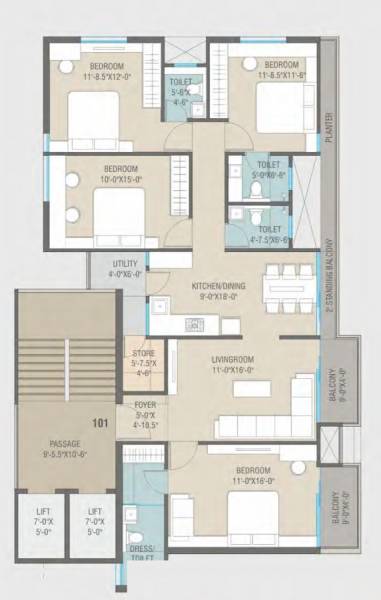 floorPlan of Santram Glade Centrum And Aroma