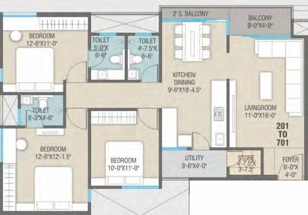 floorPlan of Santram Glade Centrum And Aroma