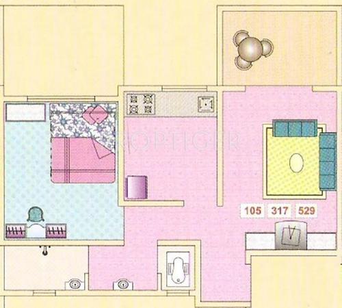 Subhash Vardhaman Nagar (1BHK+1T (662 sq ft) 662 sq ft)