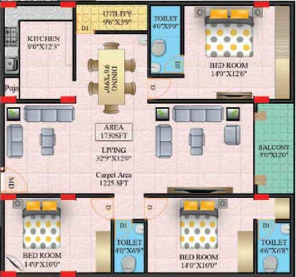 floorPlan of Gruhashilpis Saptapadi Phase 1