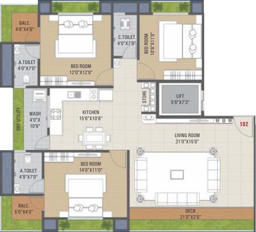 floorPlan of Unity River Ratan