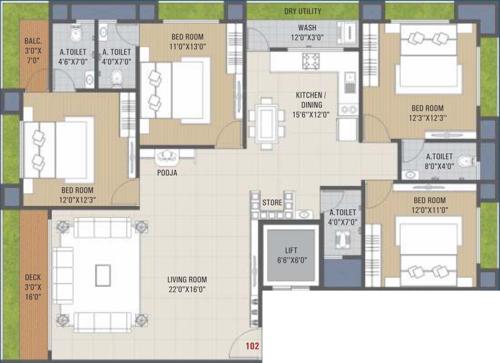 floorPlan of Unity River Ratan
