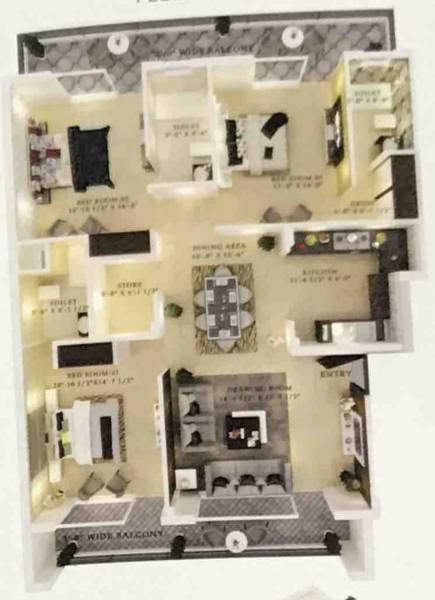 floorPlan of Joy Phase III Plot No F170 And F171