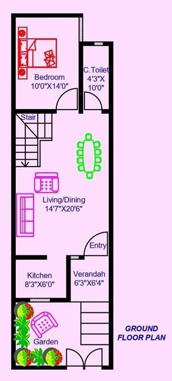  kamakhya villas Floor Plan Ground Floor Plan