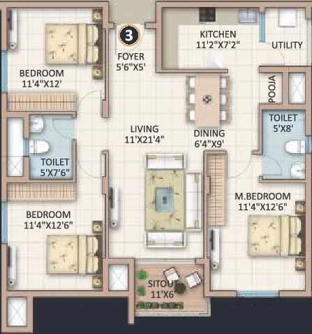S B Skanda Lake Front (3BHK+3T (1,470 sq ft) 1470 sq ft) S B Skanda Lake Front (3BHK+3T (1,470 sq ft) 1470 sq ft)