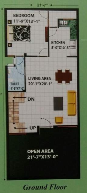  eco city villas Floor Plan Ground Floor Plan