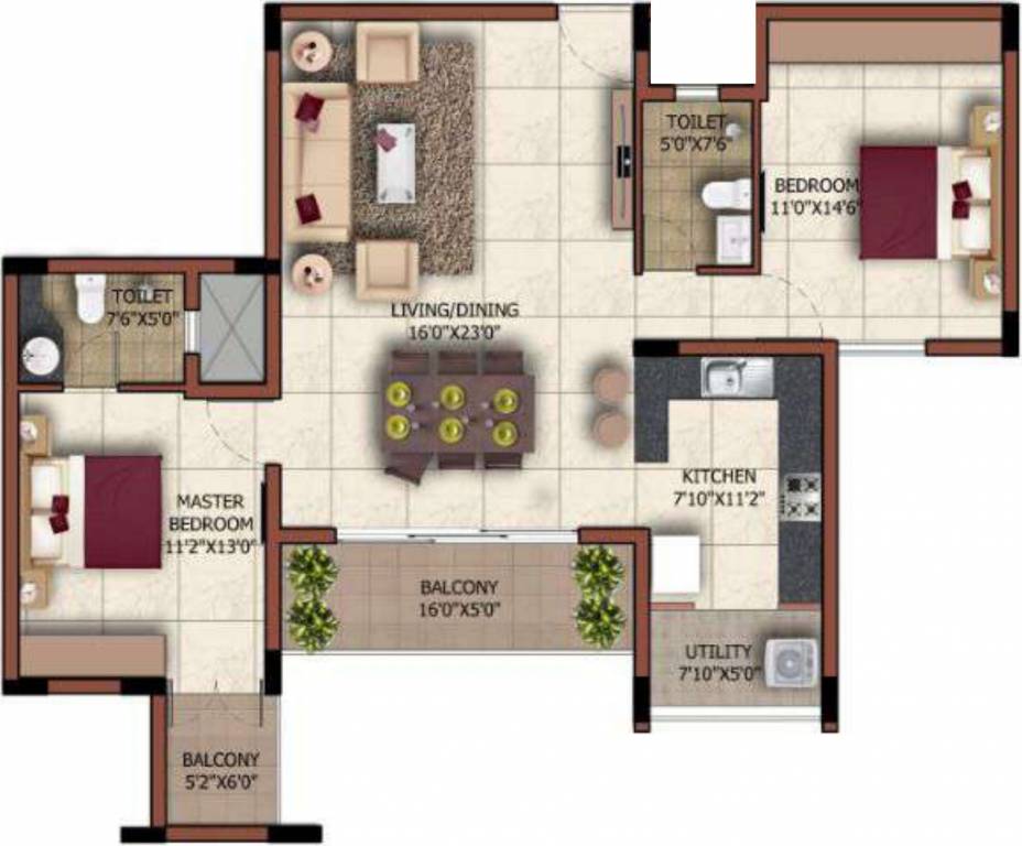 Sashwath The Magnolia (2BHK+2T (1,115 sq ft) 1115 sq ft) Sashwath The Magnolia (2BHK+2T (1,115 sq ft) 1115 sq ft)