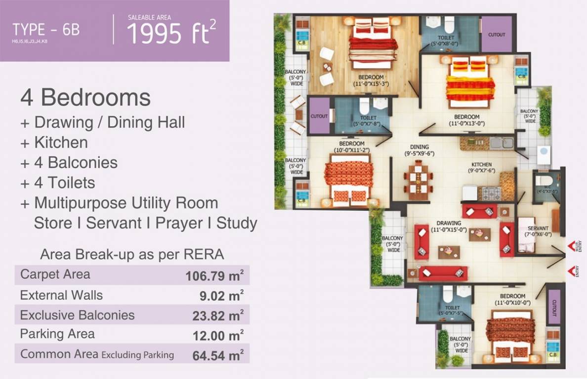 Fusion Homes (4BHK+4T (1,995 sq ft) 1995 sq ft) Fusion Homes (4BHK+4T (1,995 sq ft) 1995 sq ft)