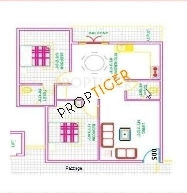 Hoysala Sowparnika (2BHK+2T (1,062 sq ft) 1062 sq ft)