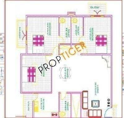 Hoysala Sowparnika (3BHK+3T (1,701 sq ft) 1701 sq ft)