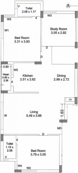 floorPlan of Madhav Green Ice