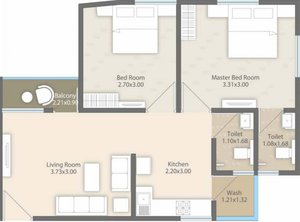 Raj Developers Tirth Exotica (2BHK+2T (440.46 sq ft) 440.46 sq ft) Raj Developers Tirth Exotica (2BHK+2T (440.46 sq ft) 440.46 sq ft)