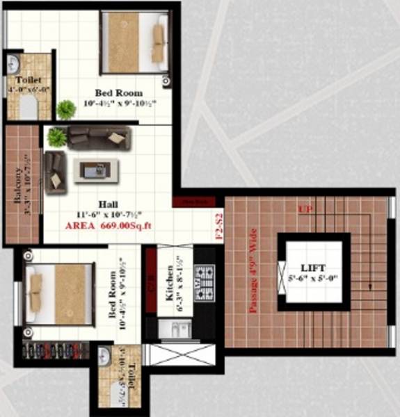 floorPlan of R M RMC Flats