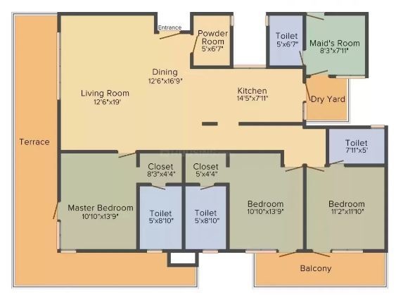 floorPlan of Raheja Srishti