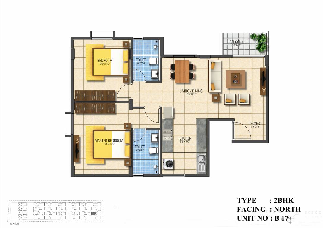 GRC Subhiksha (2BHK+2T (1,015 sq ft) 1015 sq ft) GRC Subhiksha (2BHK+2T (1,015 sq ft) 1015 sq ft)