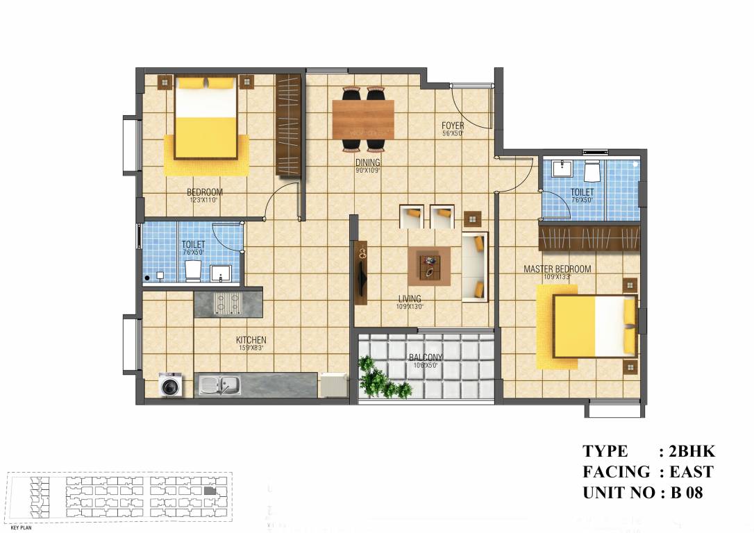 GRC Subhiksha (2BHK+2T (1,140 sq ft) 1140 sq ft) GRC Subhiksha (2BHK+2T (1,140 sq ft) 1140 sq ft)