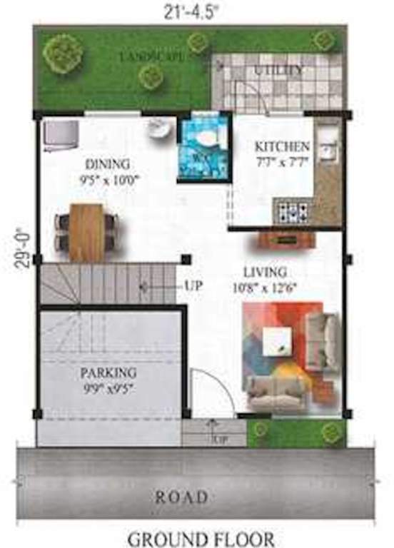  humming gardens Floor Plan Ground Floor Plan