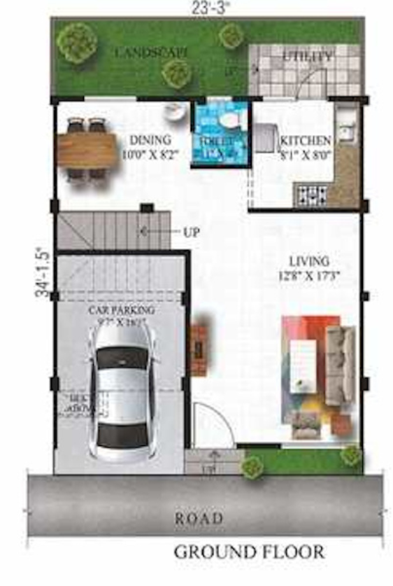 humming gardens Floor Plan Ground Floor Plan