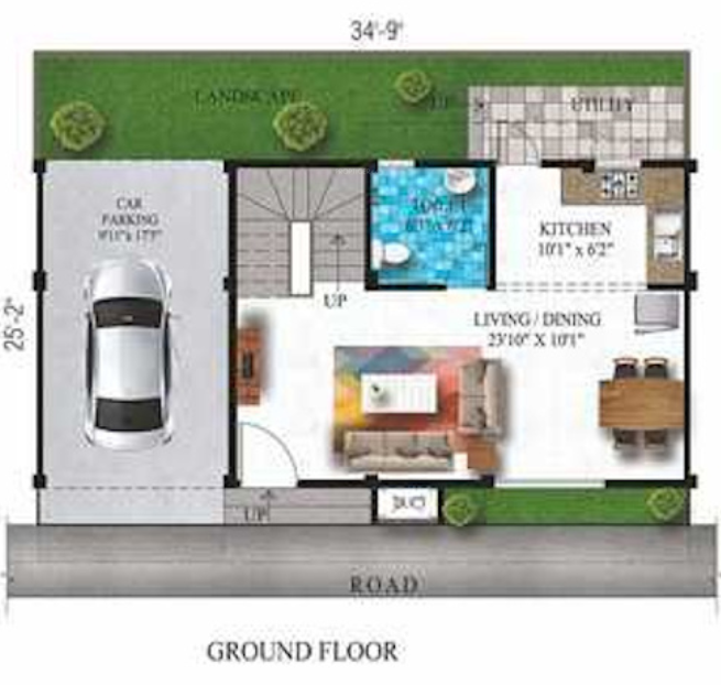  humming gardens Floor Plan Ground Floor Plan
