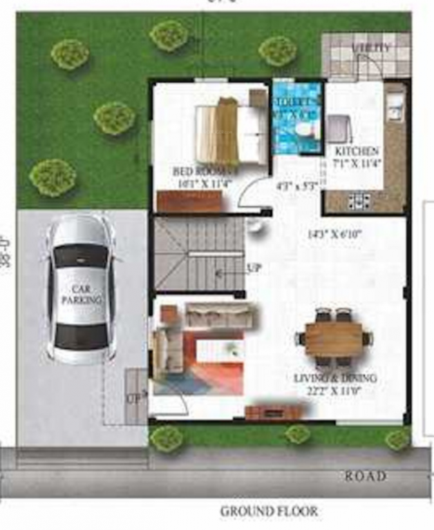  humming gardens Floor Plan Ground Floor Plan