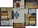floorPlan of Surrya B S Flats 1