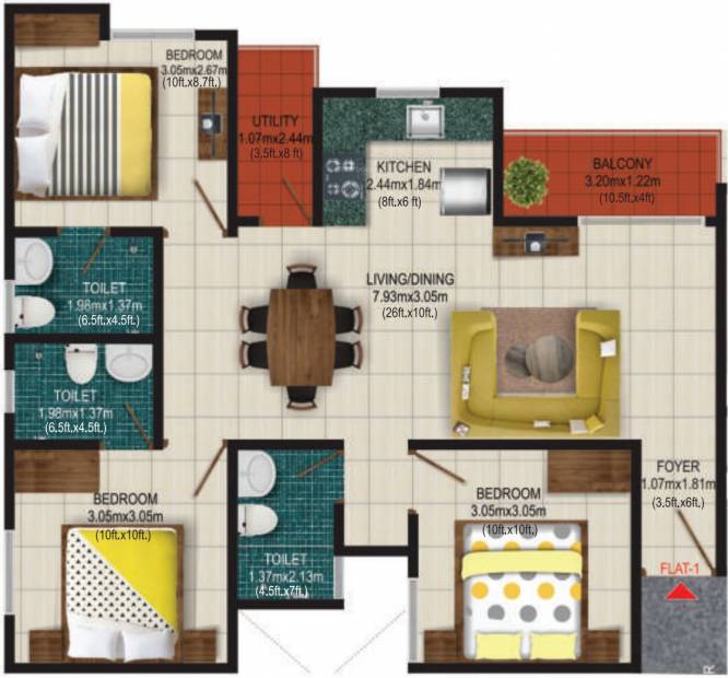 Celebrity Pride Avenue (3BHK+3T (1,119 sq ft) 1119 sq ft) Celebrity Pride Avenue (3BHK+3T (1,119 sq ft) 1119 sq ft)