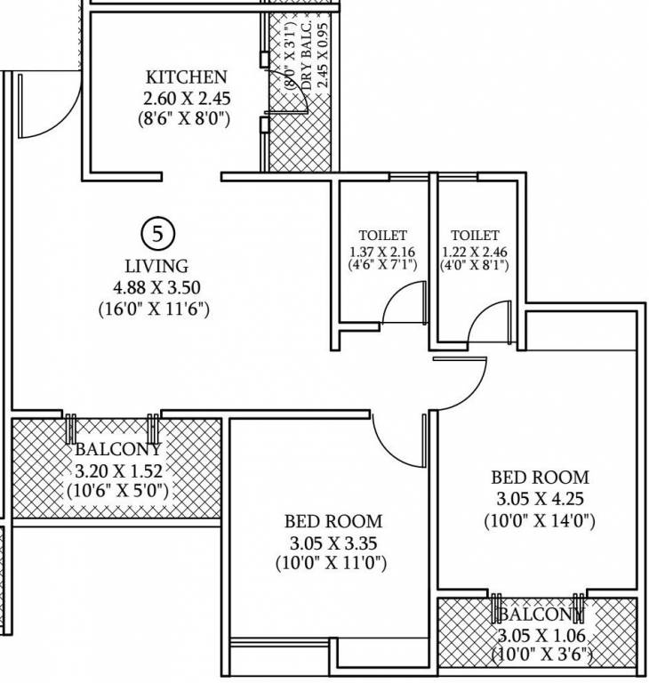 Mahalaxmi Zen Estate (2BHK+2T (634.86 sq ft) 634.86 sq ft) Mahalaxmi Zen Estate (2BHK+2T (634.86 sq ft) 634.86 sq ft)