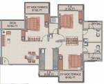 Floor Plan (3BHK+3T) Mahaavir Universal Heritage Floor Plan (3BHK+3T)