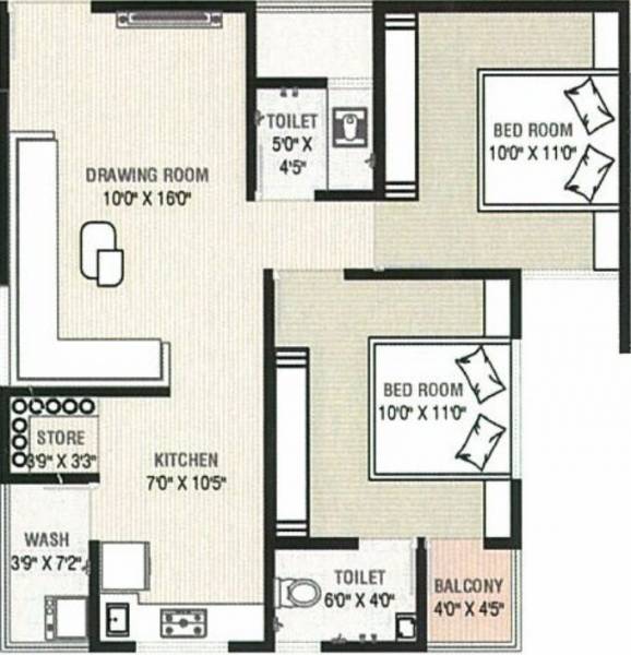 floorPlan of Sarthak Flora