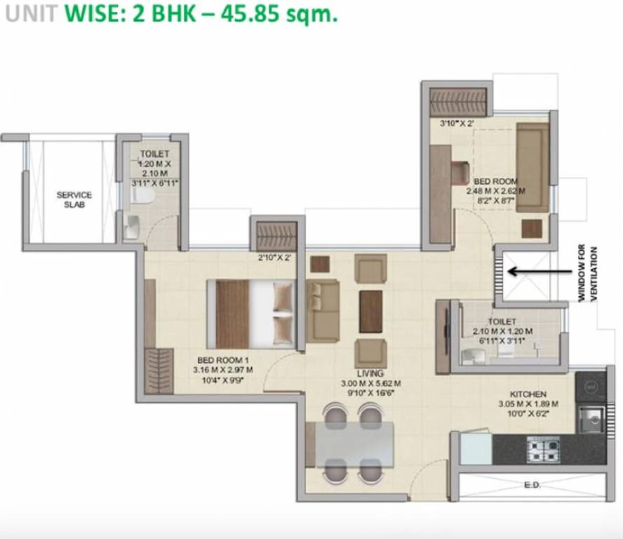 Wadhwa Wise City South Block Phase I Plot RZ8 Building 4 Wing F4